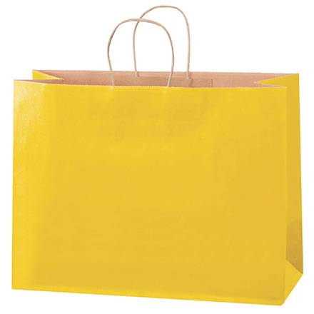 16 x 6 x 12" Yellow Tinted Shopping Bags