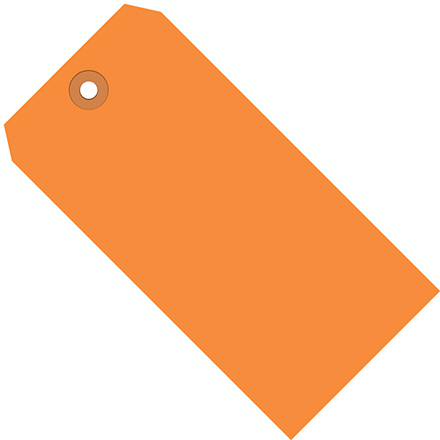 5 <span class='fraction'>1/4</span> x 2 <span class='fraction'>5/8</span>" Orange 13 Pt. Shipping Tags