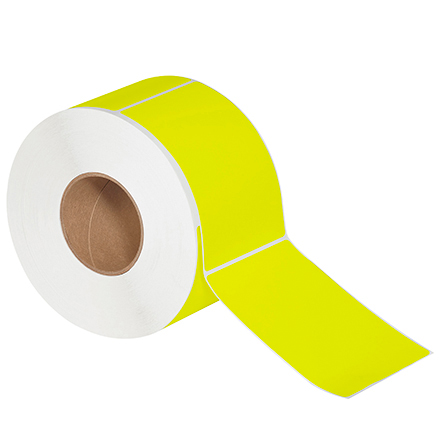 4 x 6" Fluorescent Yellow Thermal Transfer Labels